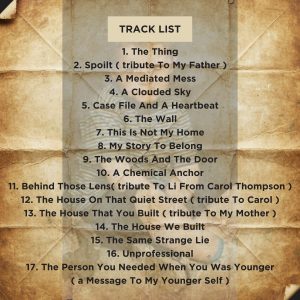 the album Tracklist for the album made by Li Jean-Luc Harris Called The House That Trauma Built