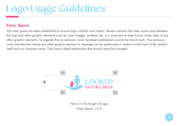 Looked After Child brand book Logo Usasge Guidelines 5