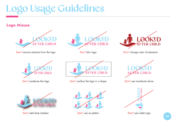 Looked After Child brand book Logo Usasge Guidelines 6