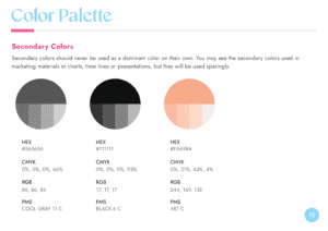 Looked After Child brand book color palett 2