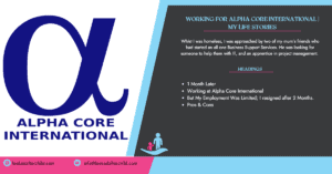 Working For Alpha Core International Header