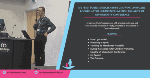 my first public speech about growing up in care Looked After Children Promoting Equality Of Opportunity Conference Header
